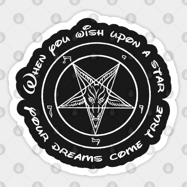 Wish Upon A Pentagram Sticker by hauntedmanor